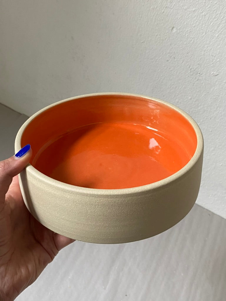 handgedrehter Keramik Hundenapf/Dogbowl personalisierbar M