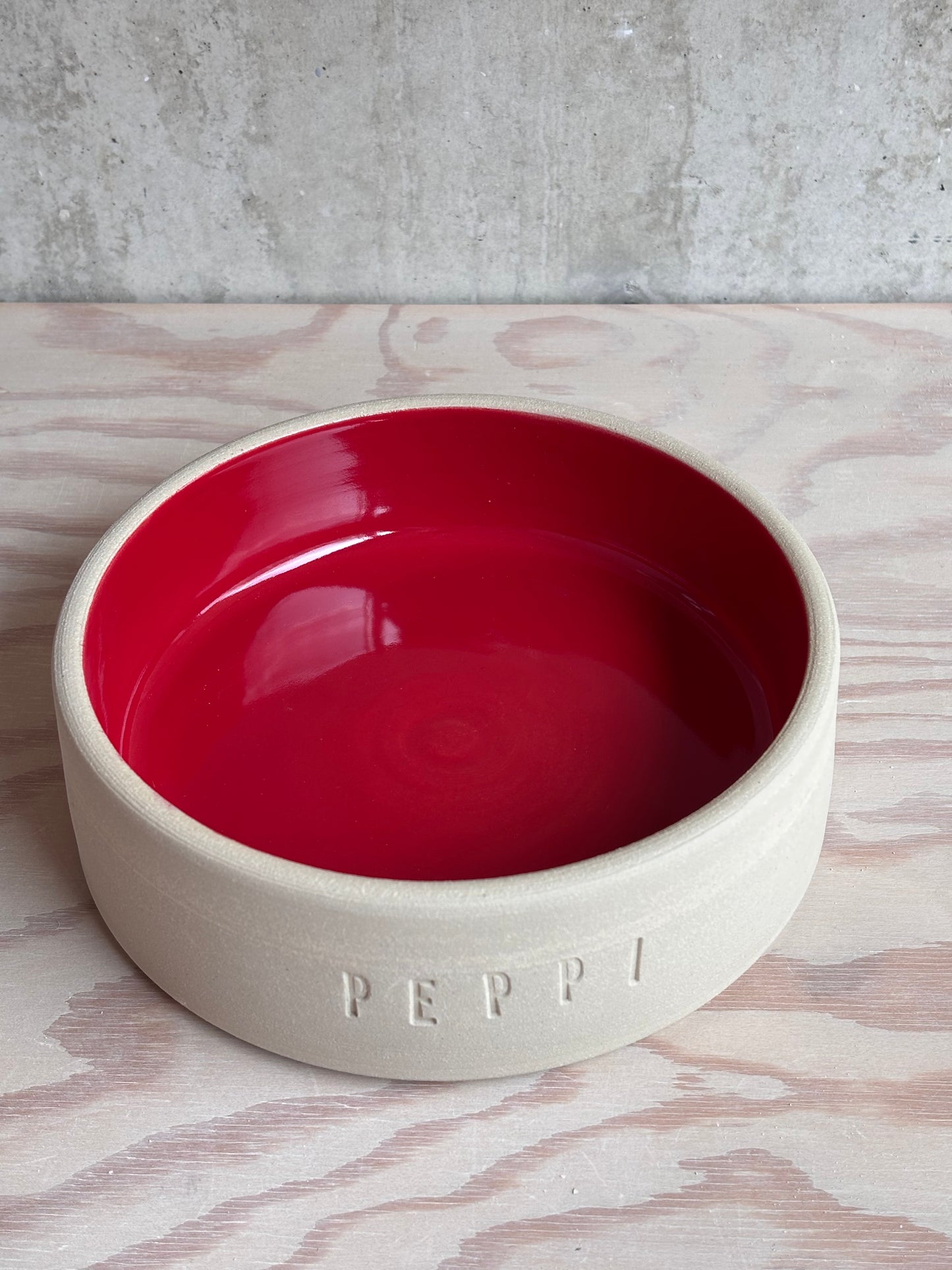 handgedrehter Keramik Hundenapf/Dogbowl personalisierbar M