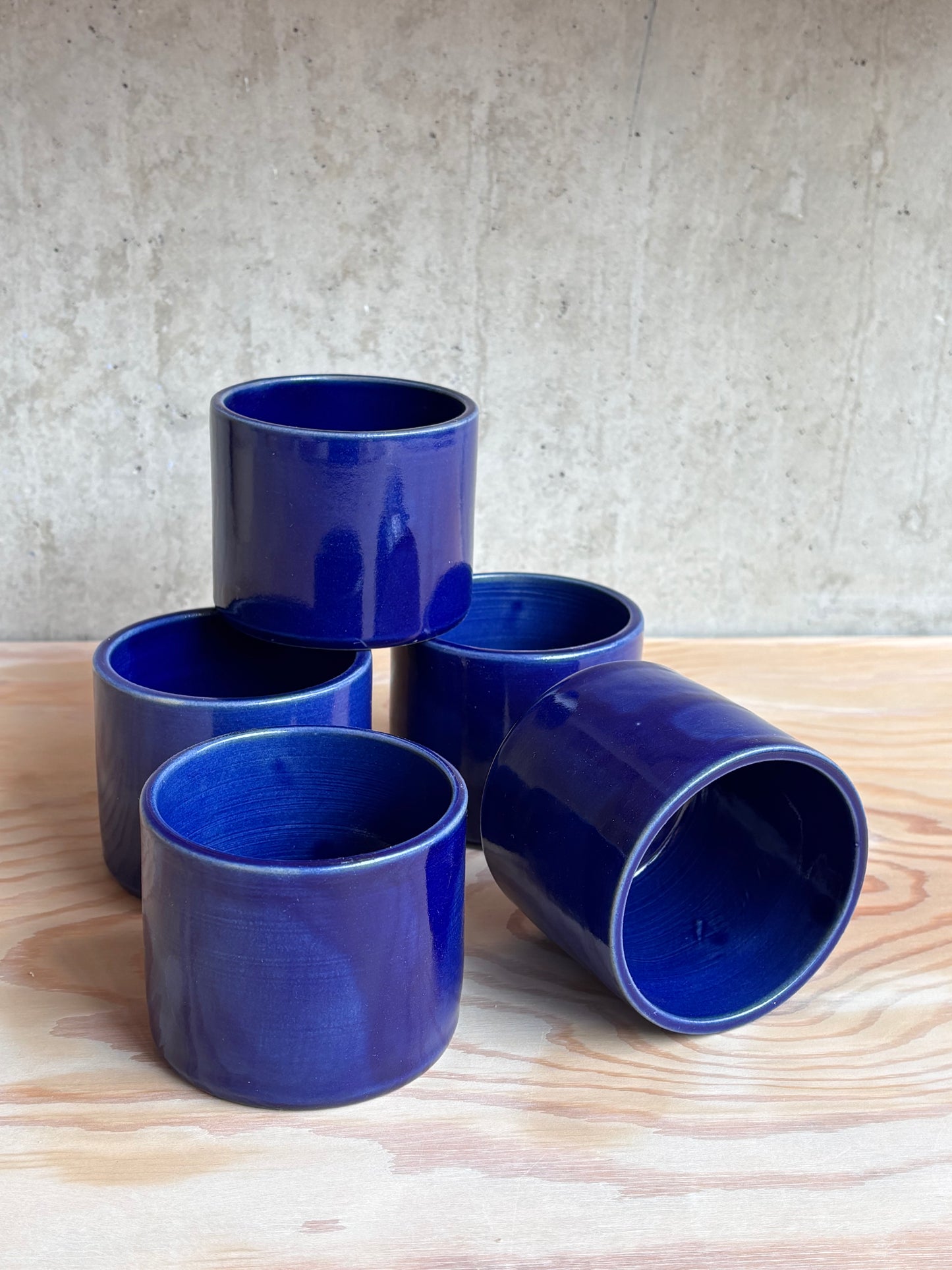 Keramik Becher in celestial blue