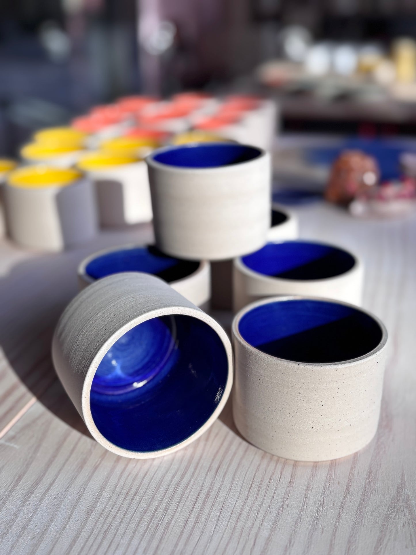 Keramik Becher "Inu" in celestial blue