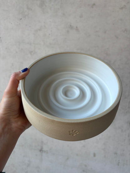 handgedrehter Keramik Anti-Schling Hundenapf/Dogbowl M