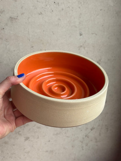 handgedrehter Keramik Anti-Schling Hundenapf/Dogbowl M