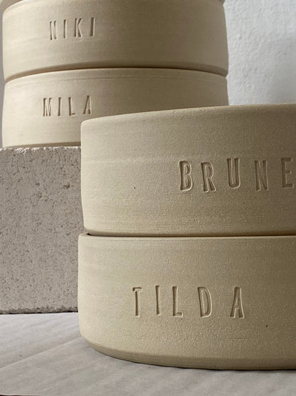 handgedrehter Keramik Hundenapf/Dogbowl personalisierbar M