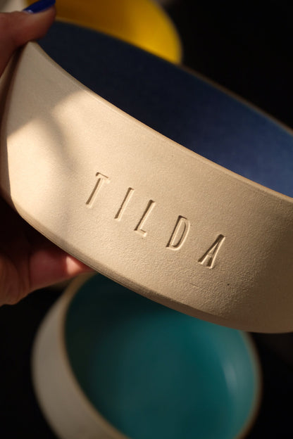 handgedrehter Keramik Hundenapf/Dogbowl personalisierbar M