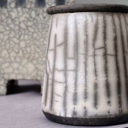 Naked Raku Dose mit Deckel