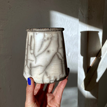 Naked Raku Dose mit Deckel